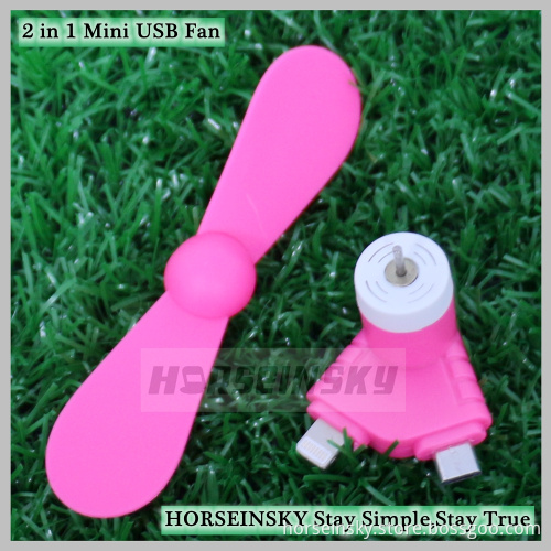 Newest Design Colorful Portable Fan Custom Logo Super Mini USB Phone Fan for IOS and Android